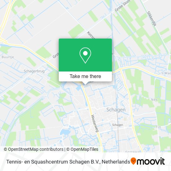 Tennis- en Squashcentrum Schagen B.V. map