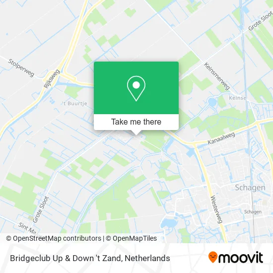 Bridgeclub Up & Down 't Zand map