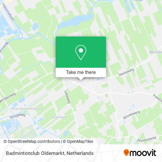 Badmintonclub Oldemarkt map