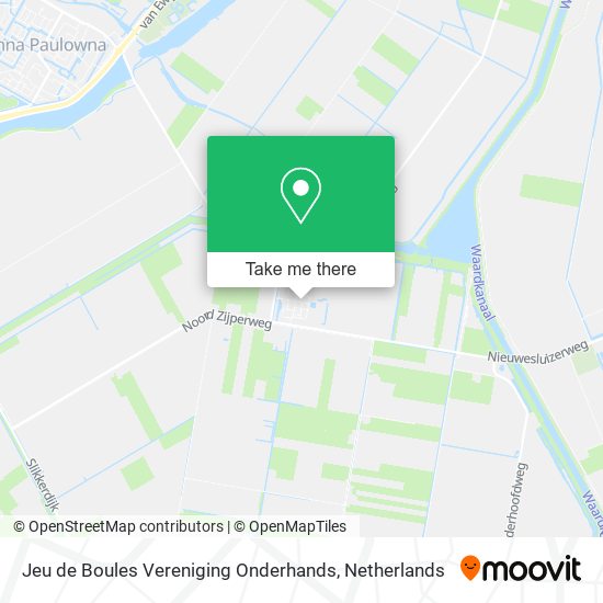 Jeu de Boules Vereniging Onderhands map