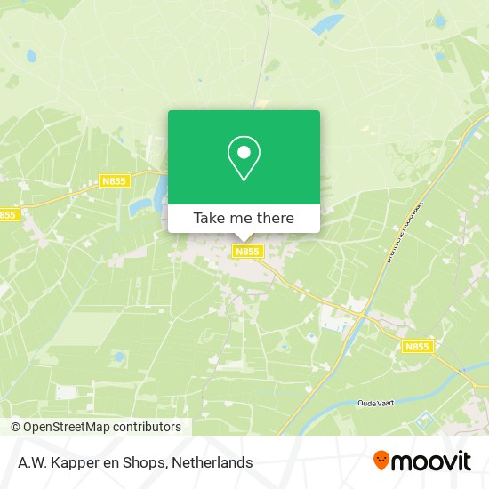 A.W. Kapper en Shops map