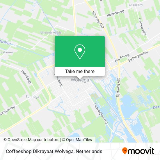 Coffeeshop Dikrayaat Wolvega map