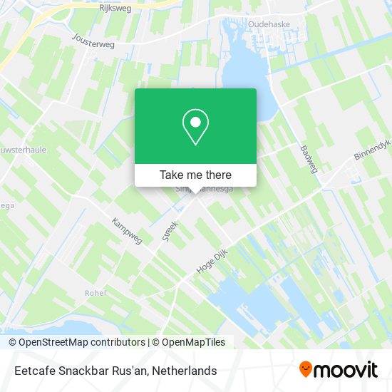 Eetcafe Snackbar Rus'an map