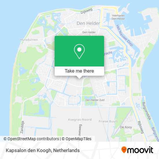 Kapsalon den Koogh map