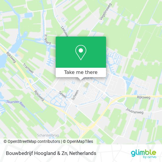 Bouwbedrijf Hoogland & Zn map