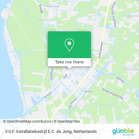 V.O.F. Installatiebedrijf E.C. de Jong Karte