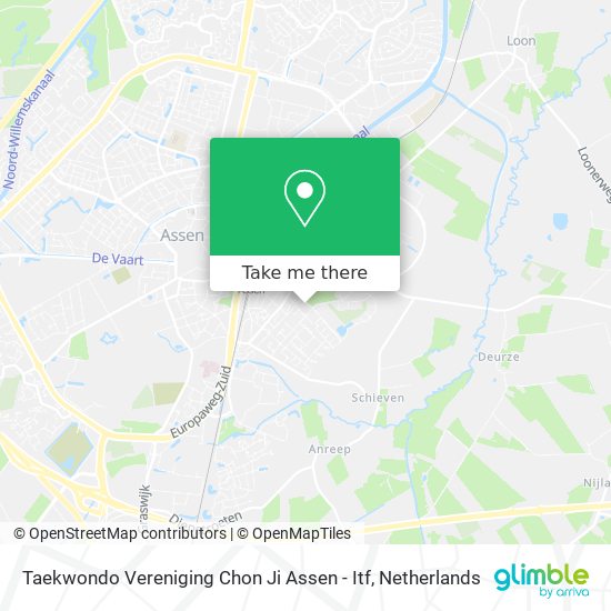 Taekwondo Vereniging Chon Ji Assen - Itf map