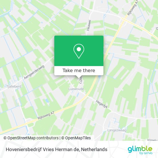 Hoveniersbedrijf Vries Herman de map