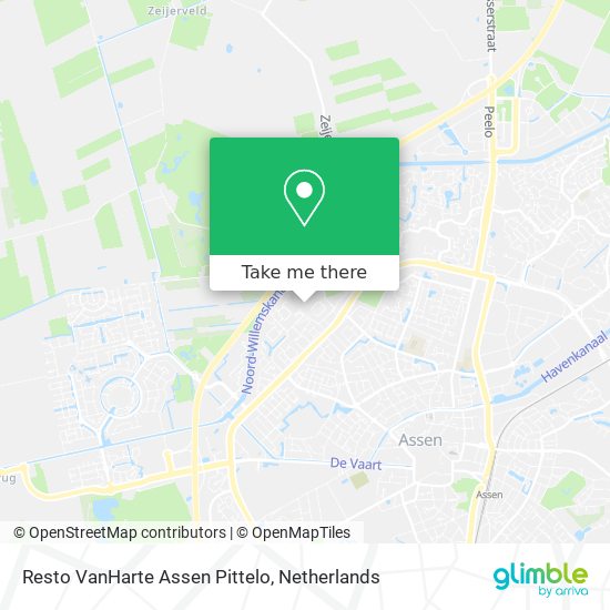 Resto VanHarte Assen Pittelo map