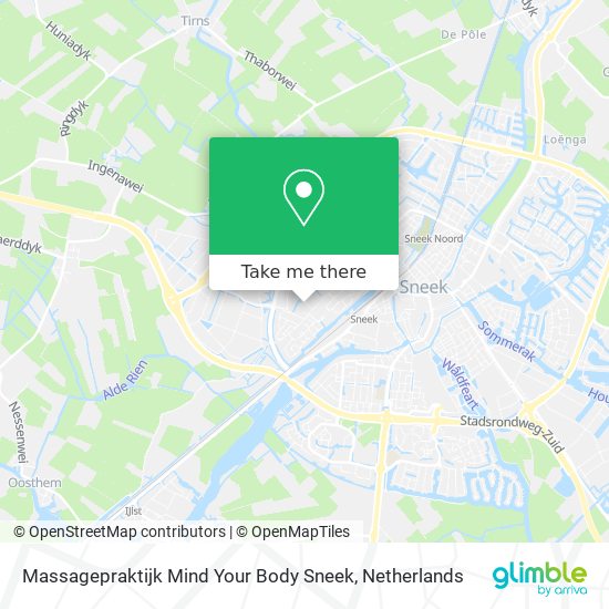 Massagepraktijk Mind Your Body Sneek map