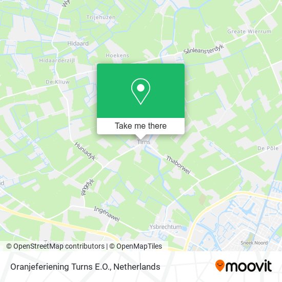 Oranjeferiening Turns E.O. map