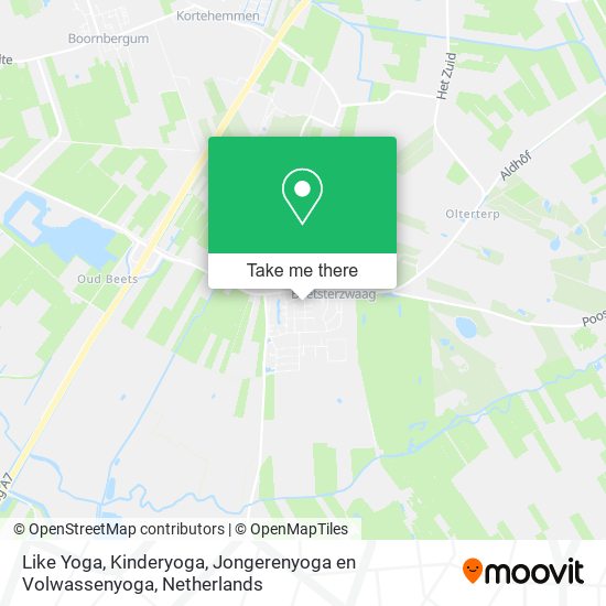 Like Yoga, Kinderyoga, Jongerenyoga en Volwassenyoga map