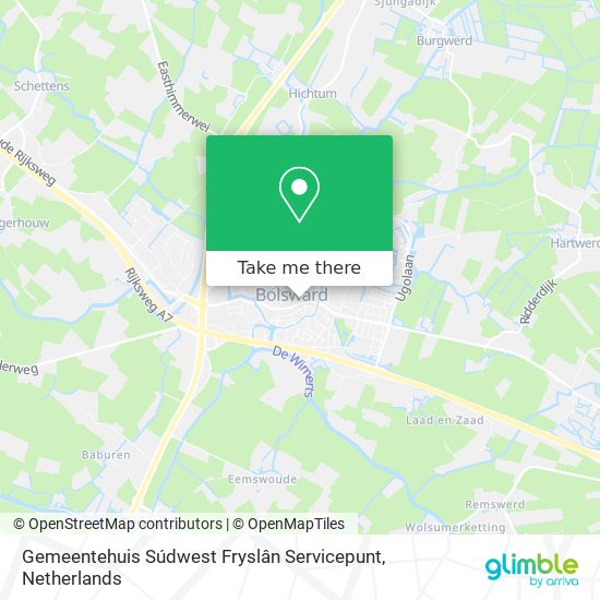 Gemeentehuis Súdwest Fryslân Servicepunt map