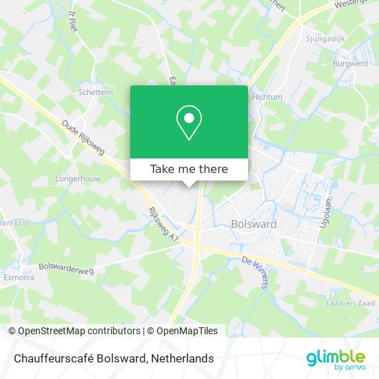 Chauffeurscafé Bolsward map