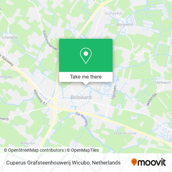 Cuperus Grafsteenhouwerij Wicubo map