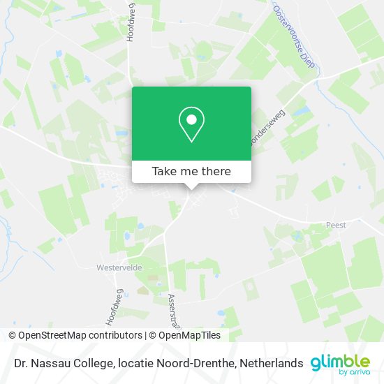 Dr. Nassau College, locatie Noord-Drenthe Karte