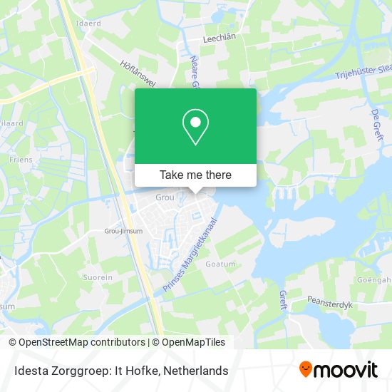 Idesta Zorggroep: It Hofke map