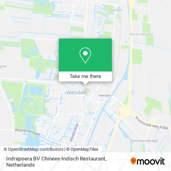 Indrapoera BV Chinees-Indisch Restaurant map