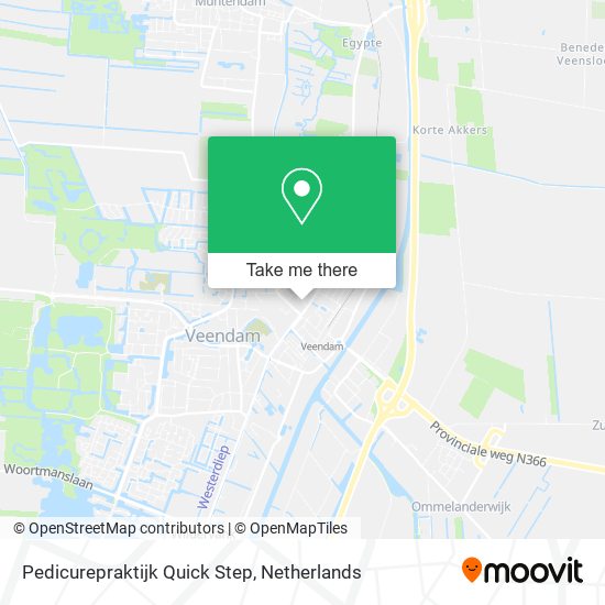 Pedicurepraktijk Quick Step map