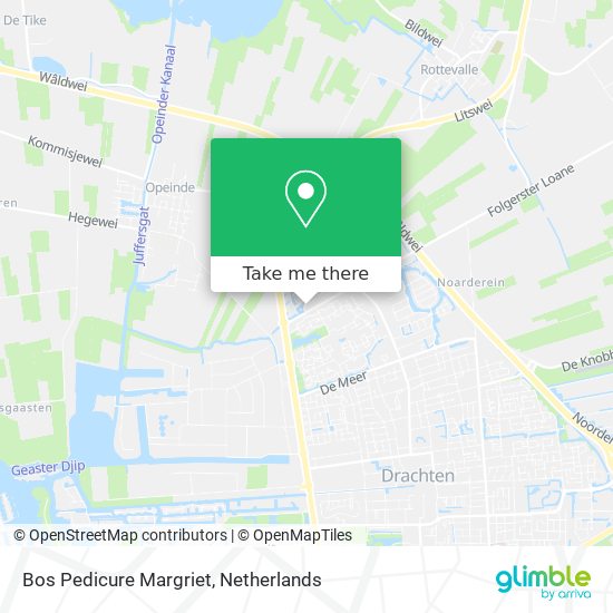 Bos Pedicure Margriet map