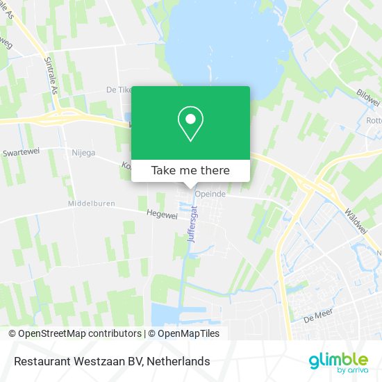 Restaurant Westzaan BV map