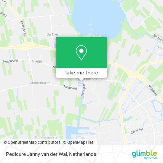 Pedicure Janny van der Wal map