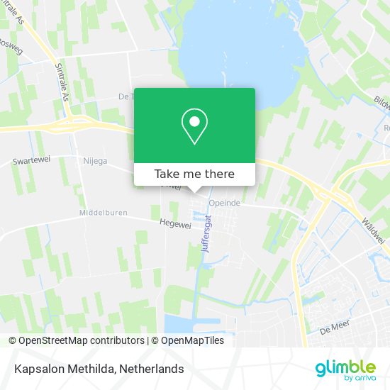 Kapsalon Methilda map