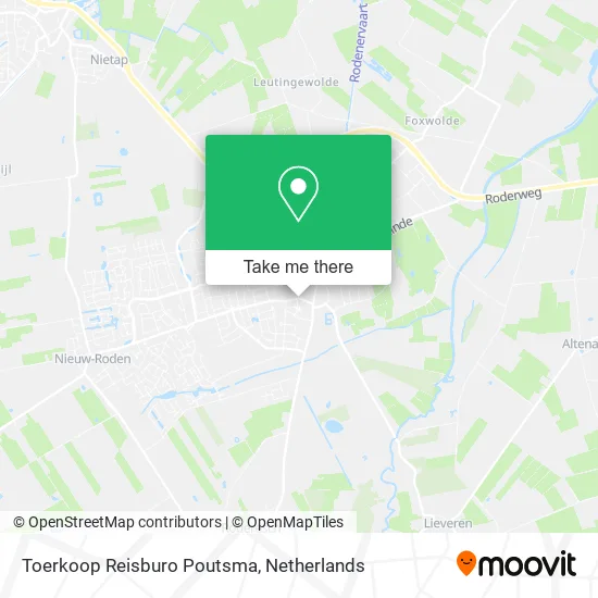 Toerkoop Reisburo Poutsma map