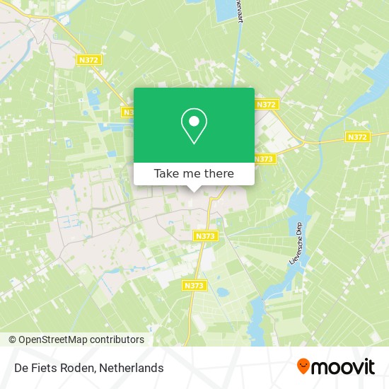 De Fiets Roden map