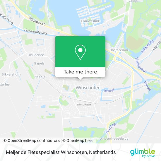 Meijer de Fietsspecialist Winschoten map
