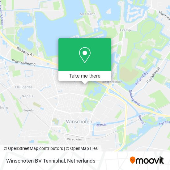 Winschoten BV Tennishal map