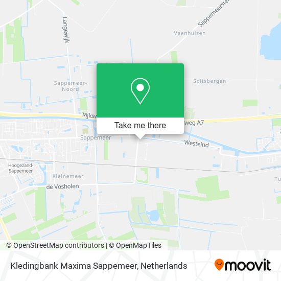 Kledingbank Maxima Sappemeer map