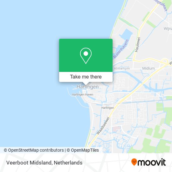 Veerboot Midsland map