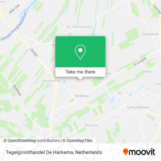 Tegelgroothandel De Harkema map