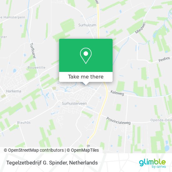 Tegelzetbedrijf G. Spinder map