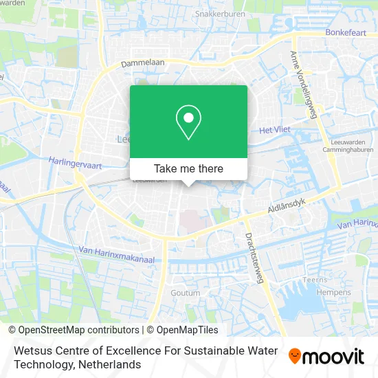 Wetsus Centre of Excellence For Sustainable Water Technology map