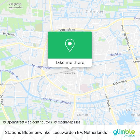 Stations Bloemenwinkel Leeuwarden BV map