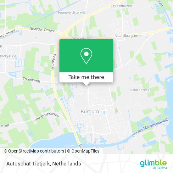 Autoschat Tietjerk map