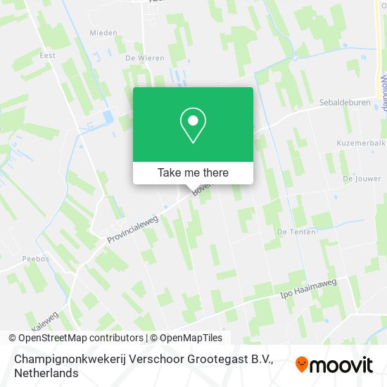 Champignonkwekerij Verschoor Grootegast B.V. map
