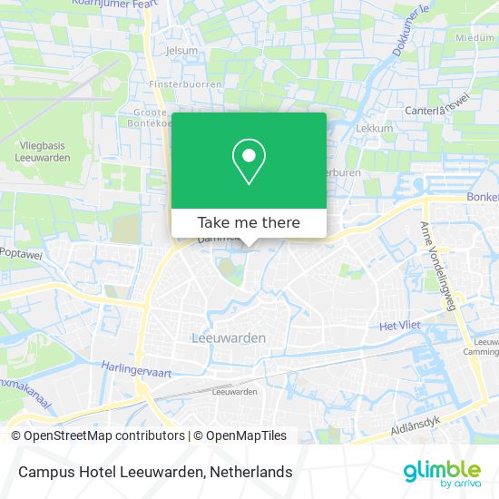 Campus Hotel Leeuwarden Karte