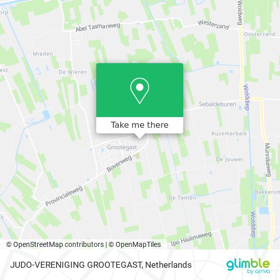 JUDO-VERENIGING GROOTEGAST map