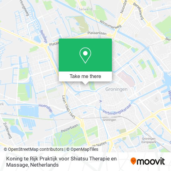 Koning te Rijk Praktijk voor Shiatsu Therapie en Massage Karte