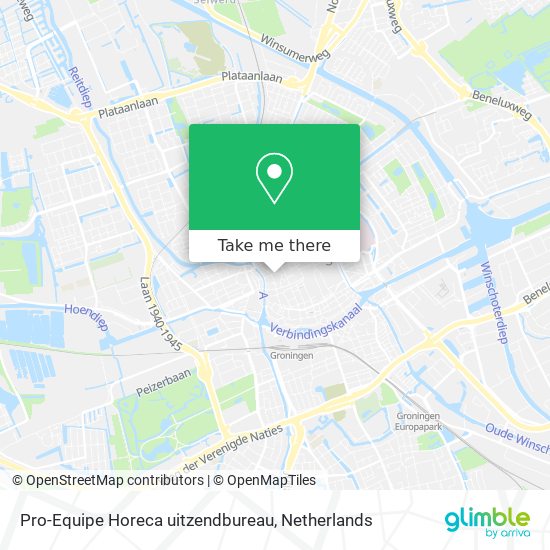 Pro-Equipe Horeca uitzendbureau map