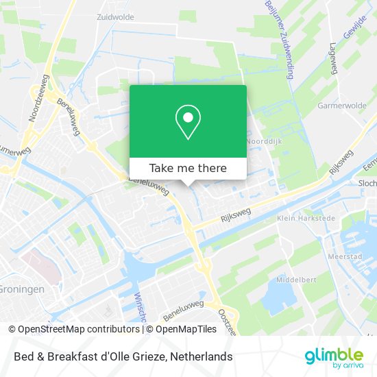 Bed & Breakfast d'Olle Grieze map