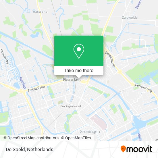 De Speld map