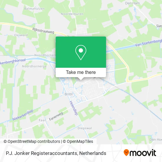 P.J. Jonker Registeraccountants map