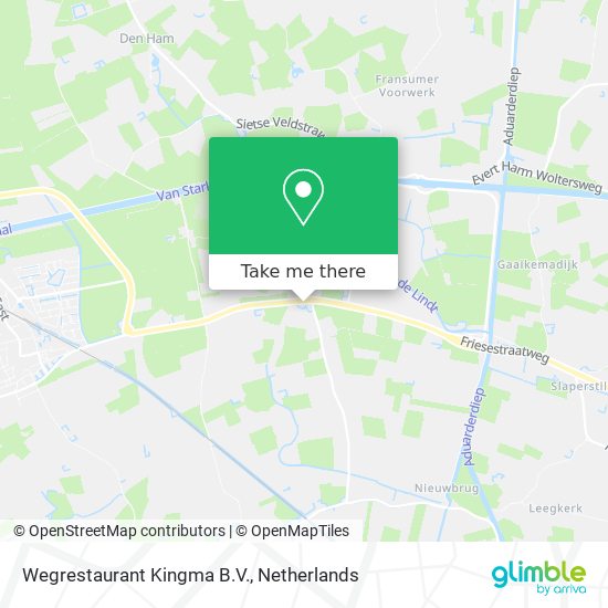 Wegrestaurant Kingma B.V. map