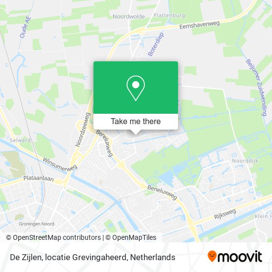 De Zijlen, locatie Grevingaheerd Karte