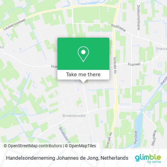 Handelsonderneming Johannes de Jong map