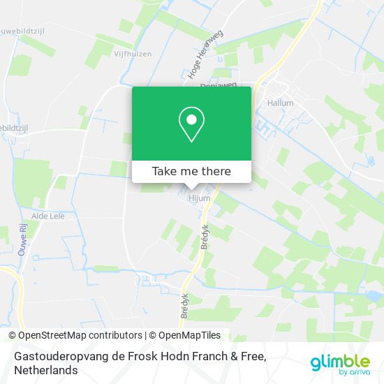 Gastouderopvang de Frosk Hodn Franch & Free map